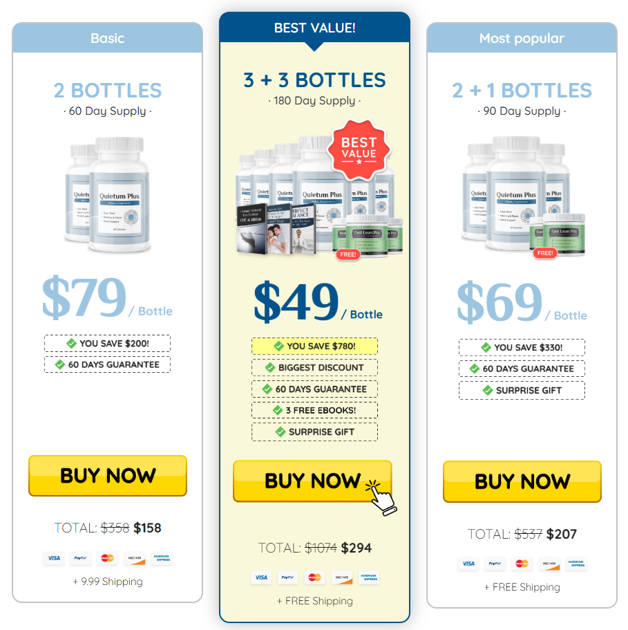 Exclusive Quietum Plus Discount Package